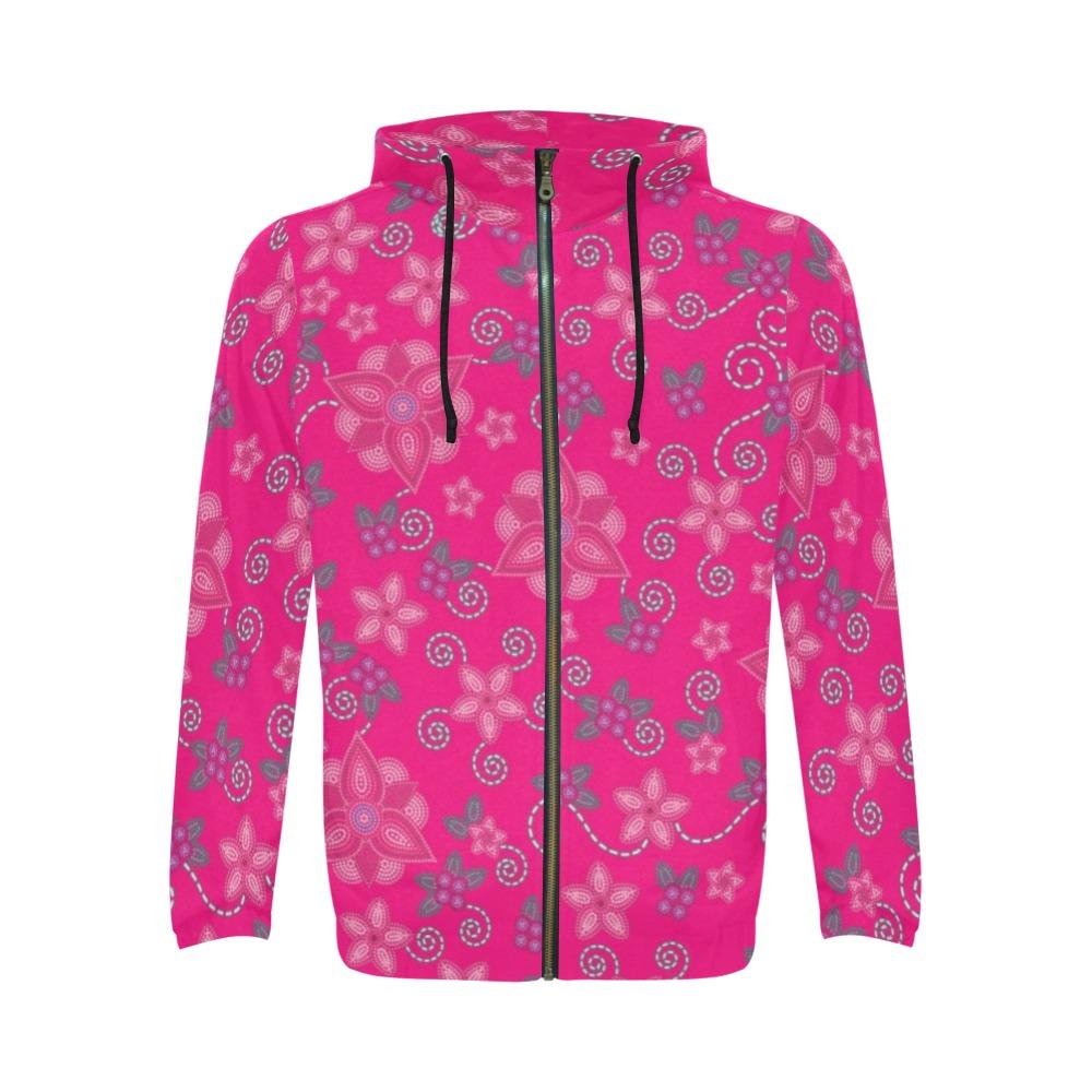 Berry Picking Pink All Over Print Full Zip Hoodie for Men (Model H14) All Over Print Full Zip Hoodie for Men (H14) e-joyer 