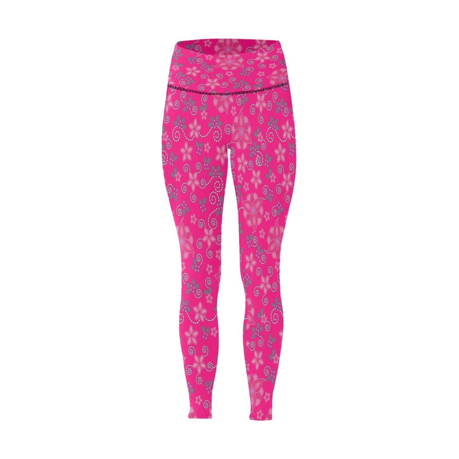 Berry Picking Pink All Over Print High-Waisted Leggings (Model L36) High-Waisted Leggings (L36) e-joyer 