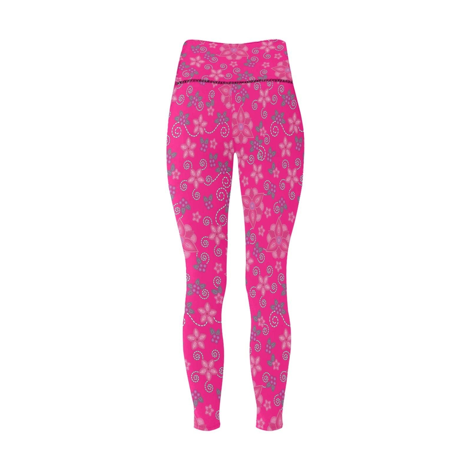 Berry Picking Pink All Over Print High-Waisted Leggings (Model L36) High-Waisted Leggings (L36) e-joyer 