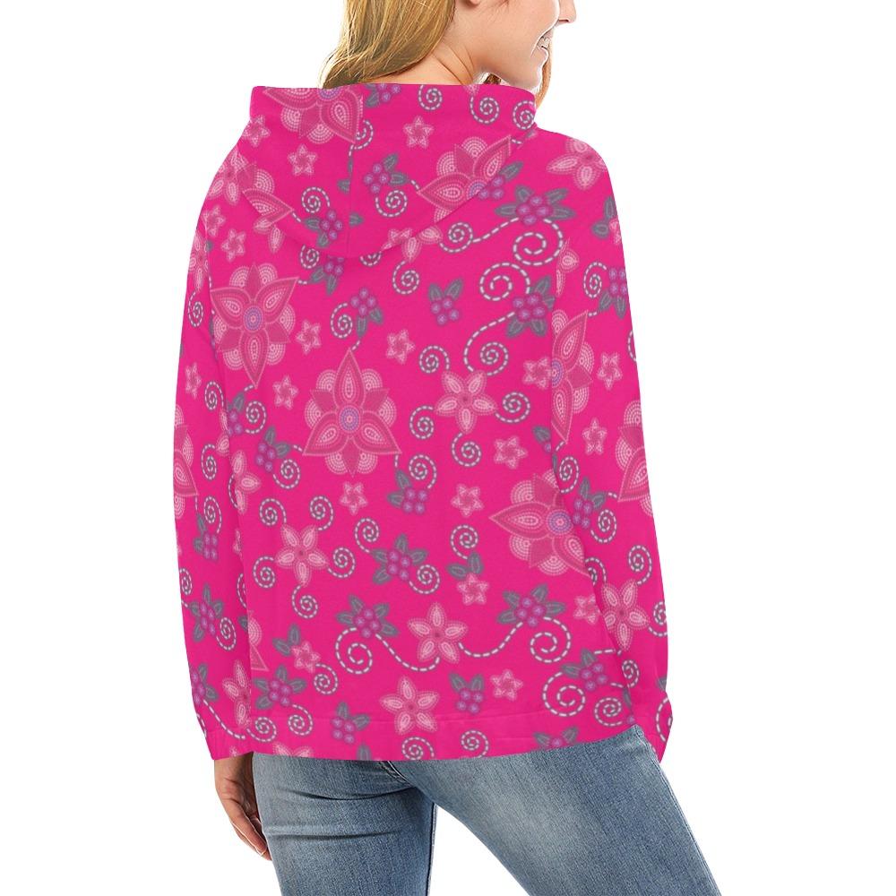 Berry Picking Pink All Over Print Hoodie for Women (USA Size) (Model H13) All Over Print Hoodie for Women (H13) e-joyer 