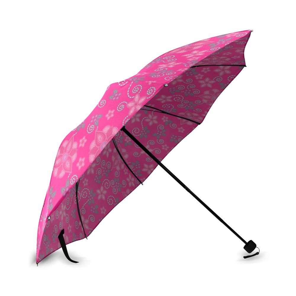 Berry Picking Pink Foldable Umbrella (Model U01) Foldable Umbrella e-joyer 
