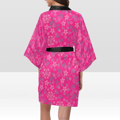 Berry Picking Pink Kimono Robe Artsadd 