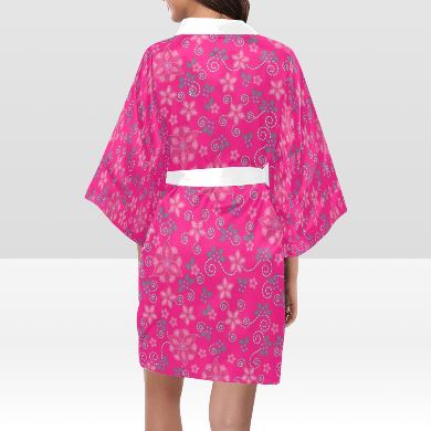 Berry Picking Pink Kimono Robe Artsadd 