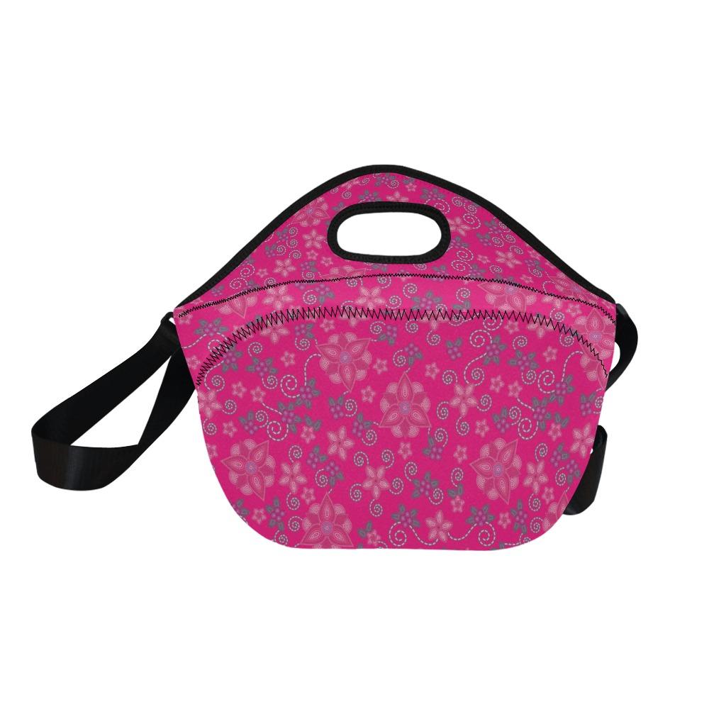 Berry Picking Pink Neoprene Lunch Bag/Large (Model 1669) bag e-joyer 