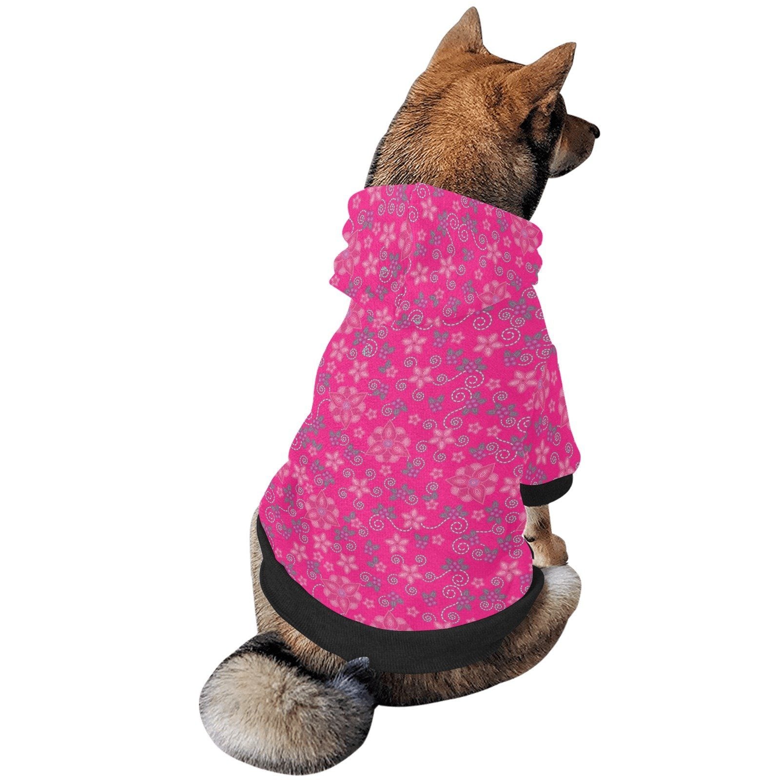 Berry Picking Pink Pet Dog Hoodie Pet Dog Hoodie e-joyer 