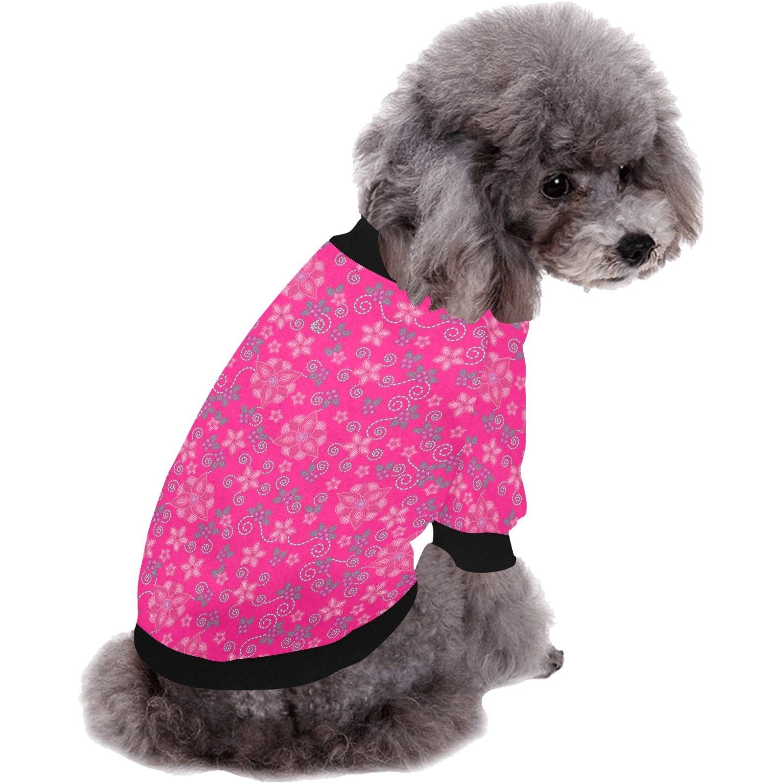 Berry Picking Pink Pet Dog Round Neck Shirt Pet Dog Round Neck Shirt e-joyer 