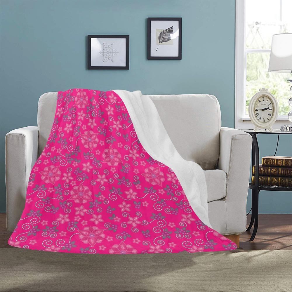 Berry Picking Pink Ultra-Soft Micro Fleece Blanket 50"x60" Ultra-Soft Blanket 50''x60'' e-joyer 