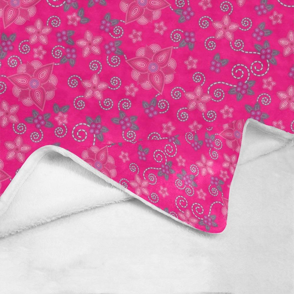 Berry Picking Pink Ultra-Soft Micro Fleece Blanket 60"x80" 49 Dzine 