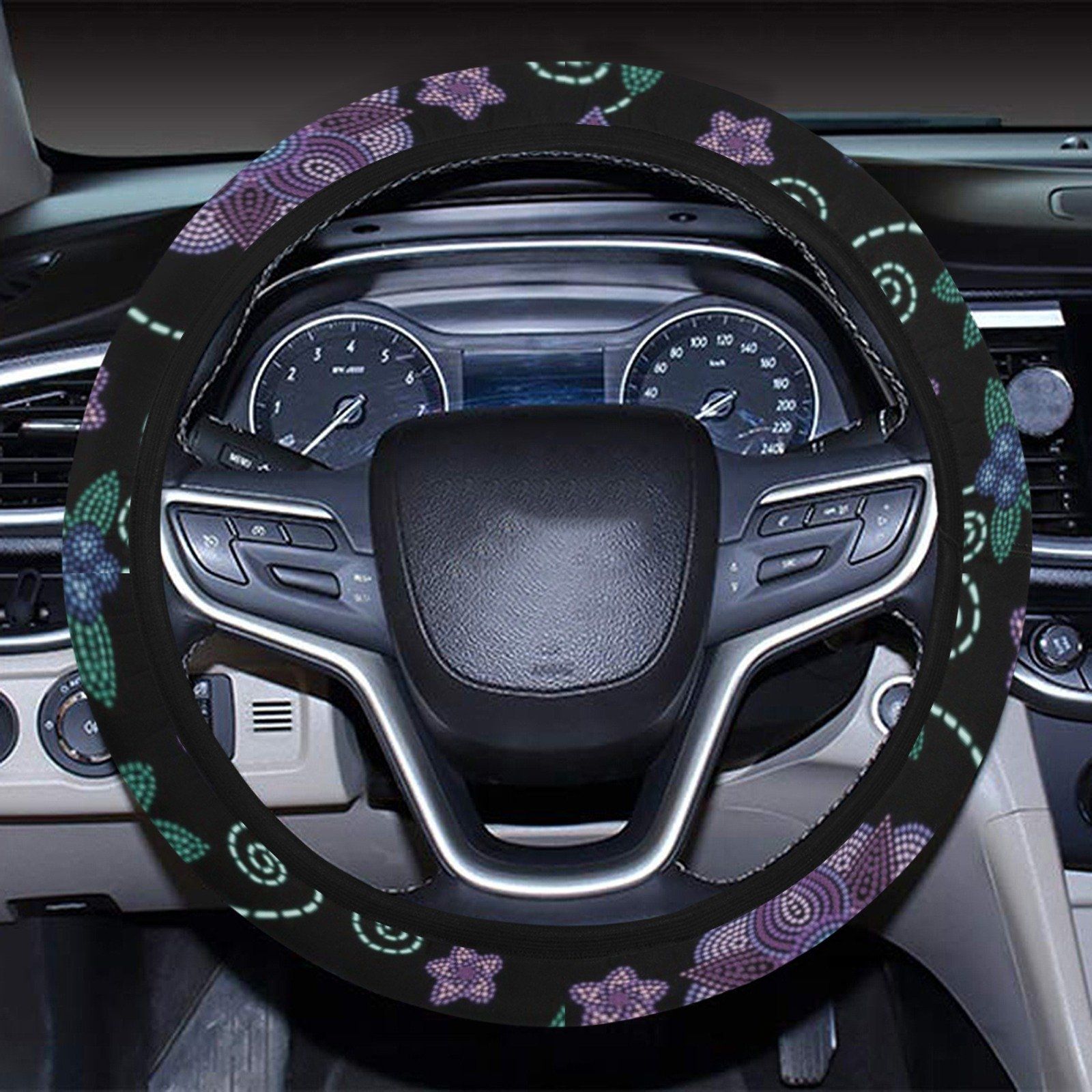 Berry Picking Steering Wheel Cover with Elastic Edge Steering Wheel Cover with Elastic Edge e-joyer 