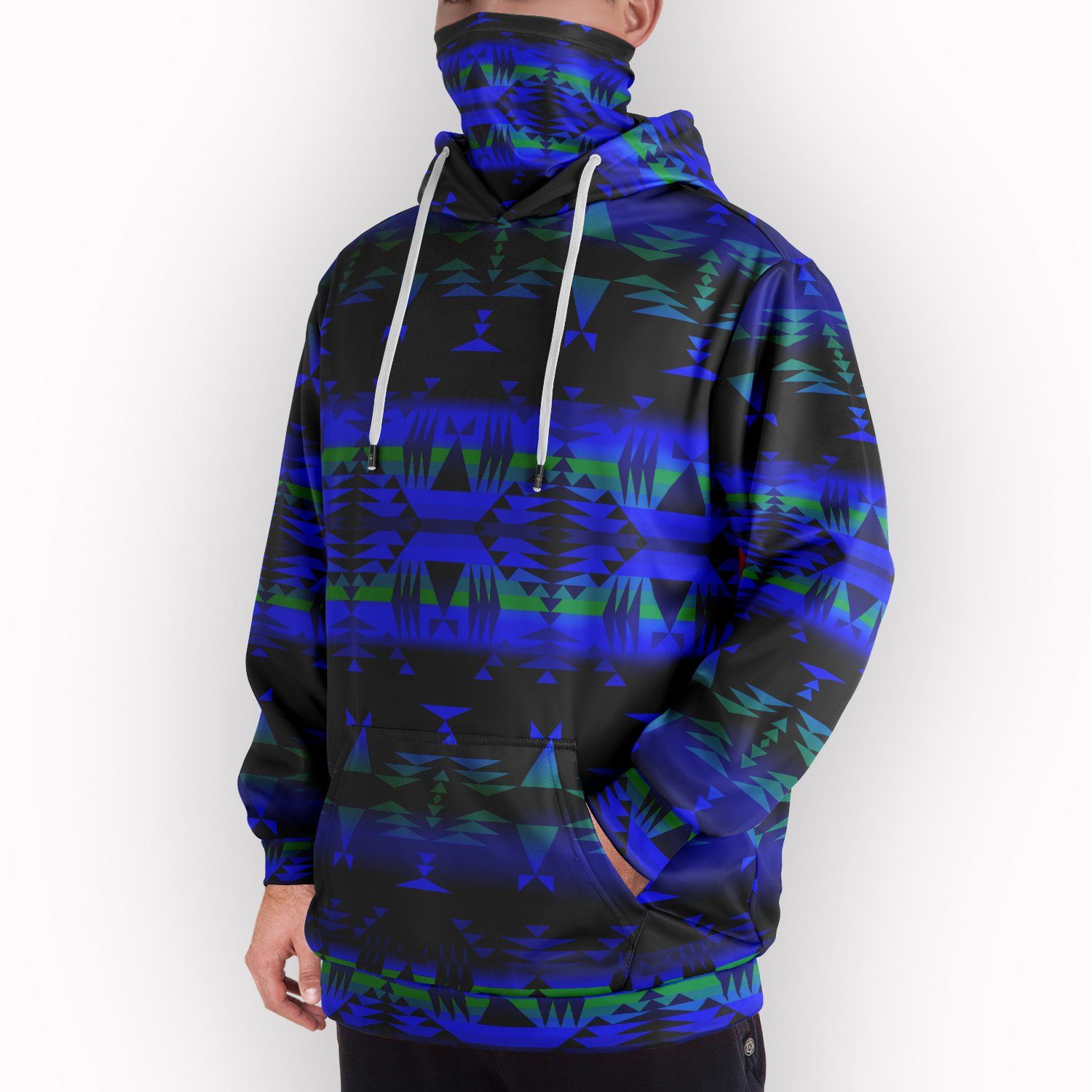 Between the Blue Ridge Mountains Hoodie with Face Cover 49 Dzine 