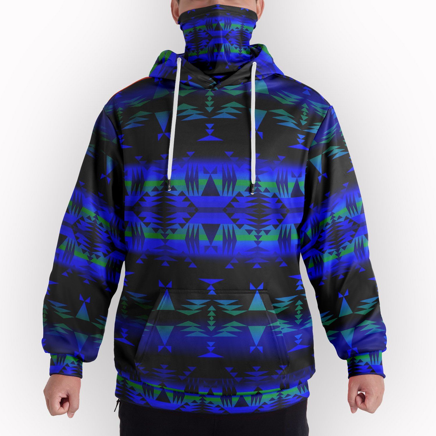 Between the Blue Ridge Mountains Hoodie with Face Cover 49 Dzine 