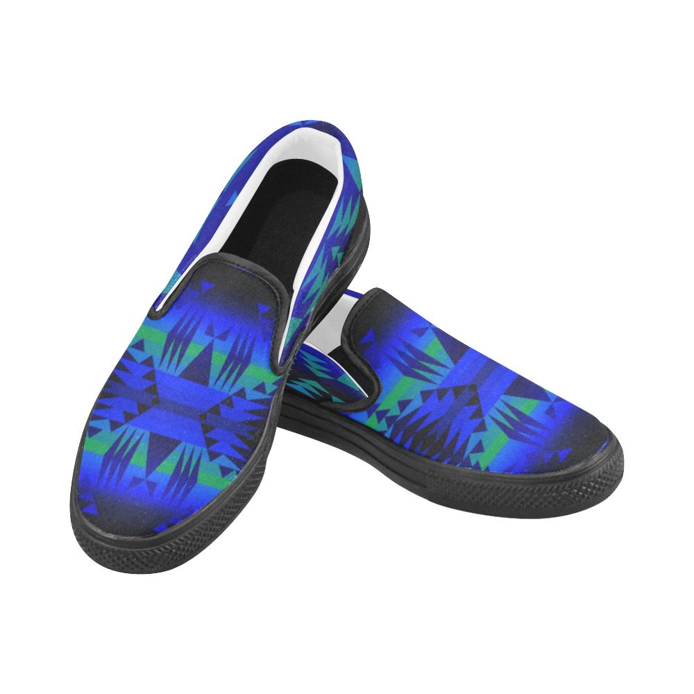 Between the Blue Ridge Mountains Men's Unusual Slip-on Canvas Shoes (Model 019) Men's Unusual Slip-on Canvas Shoes (019) e-joyer 