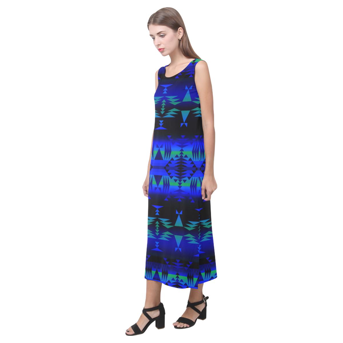 Between the Blue Ridge Mountains Phaedra Sleeveless Open Fork Long Dress (Model D08) Phaedra Sleeveless Open Fork Long Dress (D08) e-joyer 