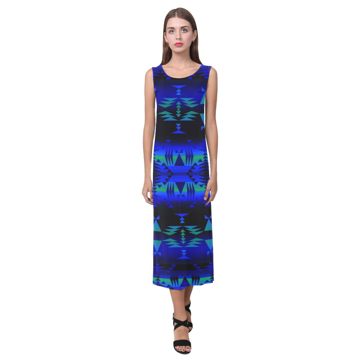 Between the Blue Ridge Mountains Phaedra Sleeveless Open Fork Long Dress (Model D08) Phaedra Sleeveless Open Fork Long Dress (D08) e-joyer 