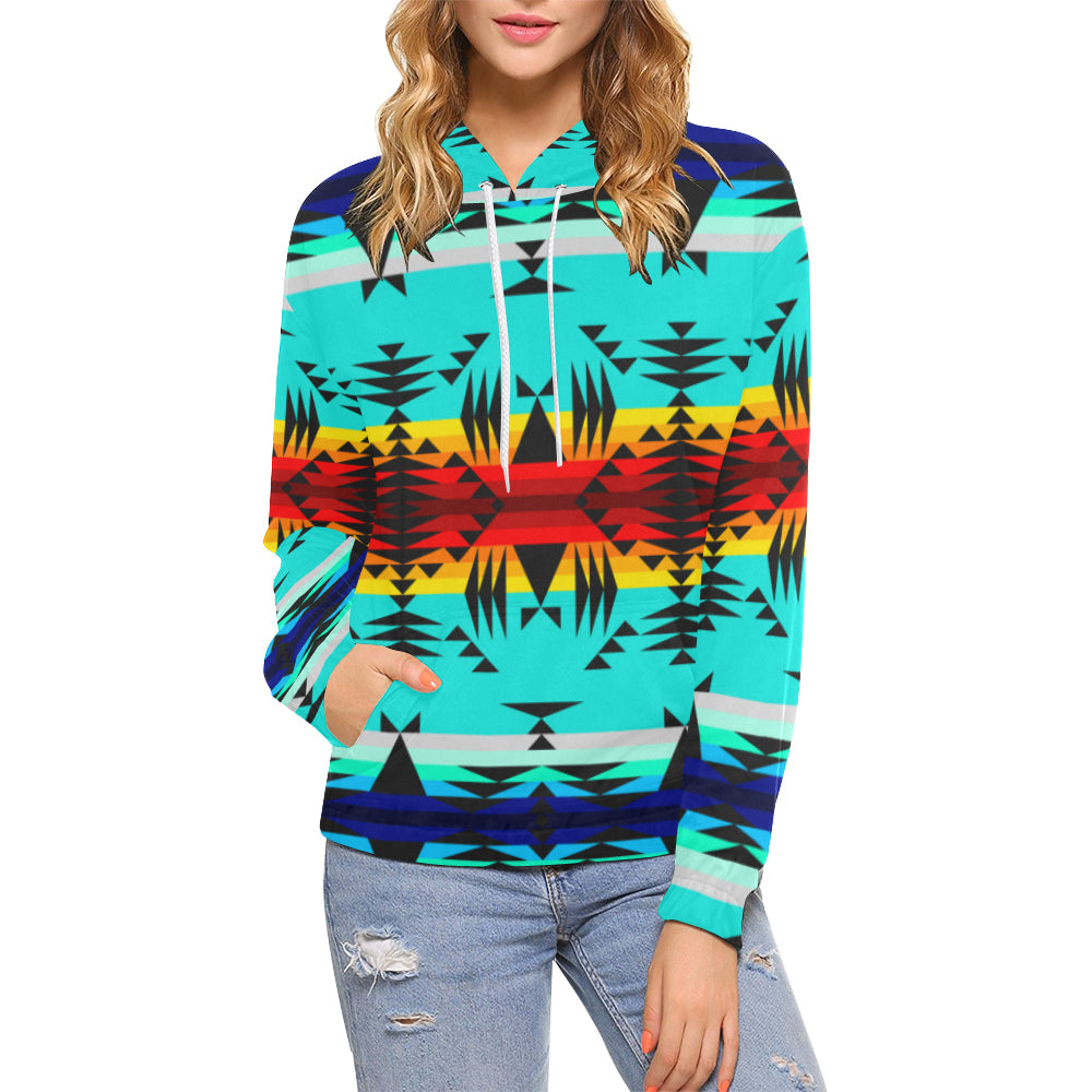 Between the Mountains All Over Print Hoodie for Women (USA Size) (Model H13) All Over Print Hoodie for Women (H13) e-joyer 