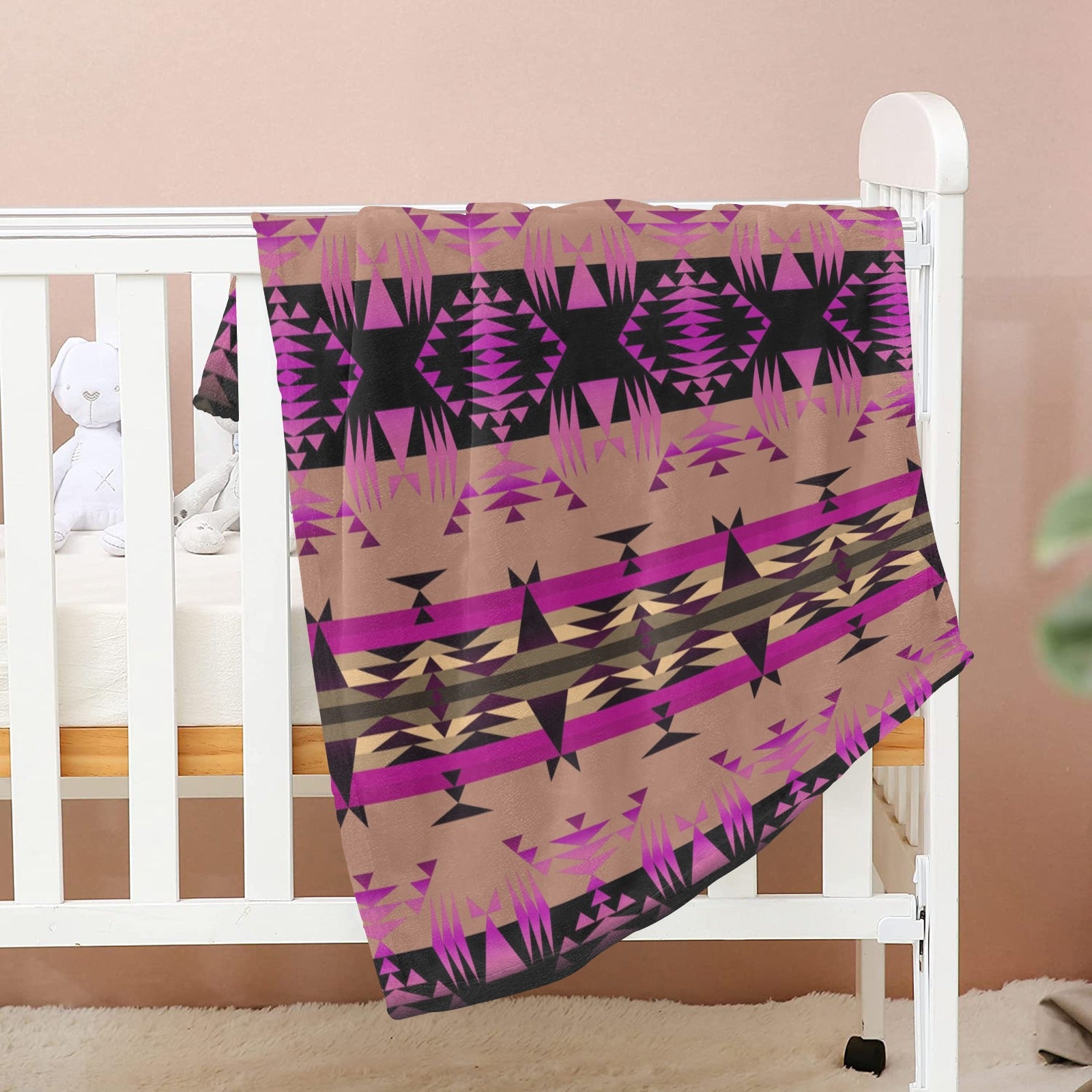 Between the Mountains Berry Baby Blanket 40"x50" Baby Blanket 40"x50" e-joyer 