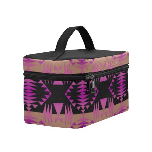 Between the Mountains Berry Cosmetic Bag/Large (Model 1658) Cosmetic Bag e-joyer 