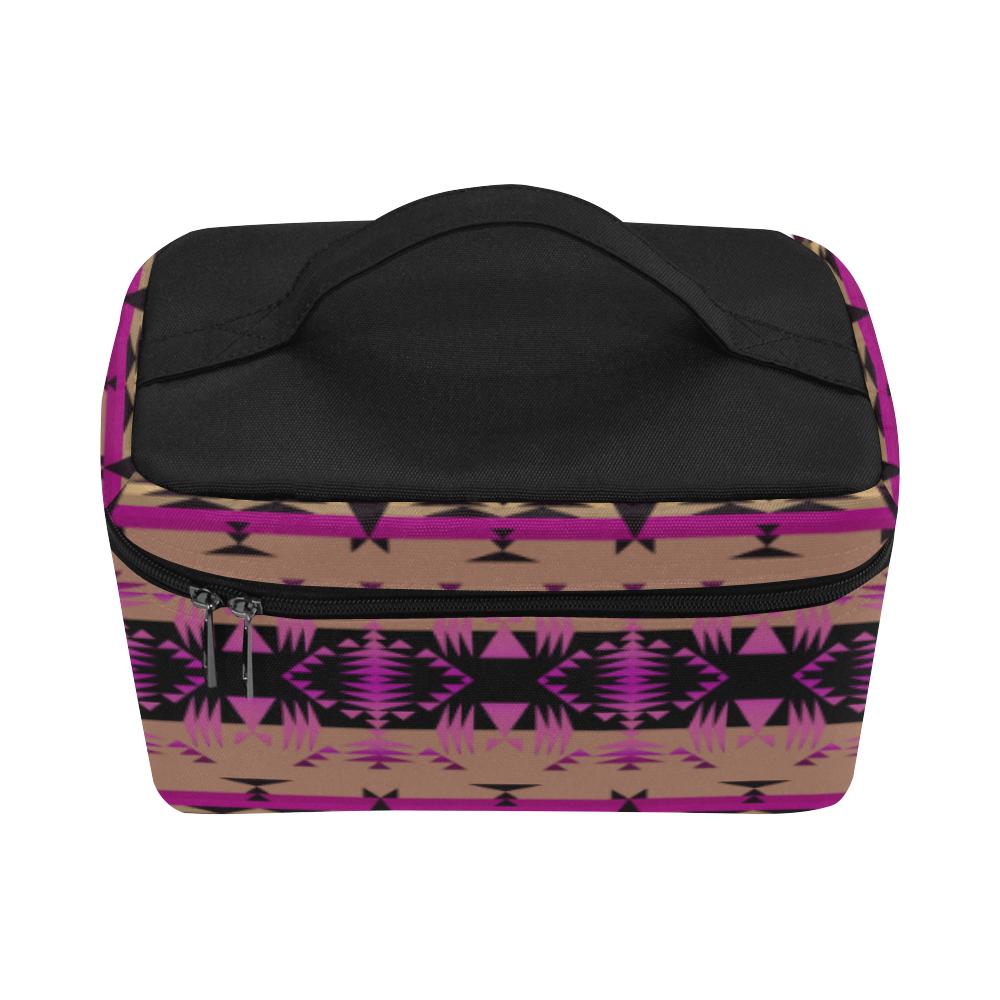 Between the Mountains Berry Cosmetic Bag/Large (Model 1658) Cosmetic Bag e-joyer 