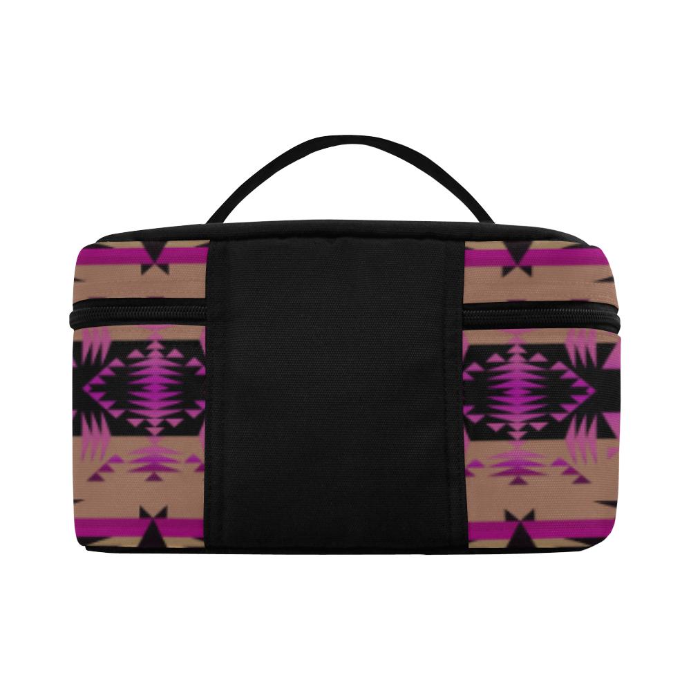 Between the Mountains Berry Cosmetic Bag/Large (Model 1658) Cosmetic Bag e-joyer 