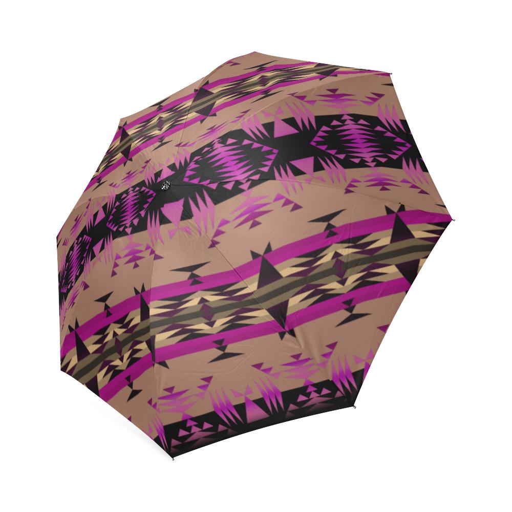 Between the Mountains Berry Foldable Umbrella Foldable Umbrella e-joyer 