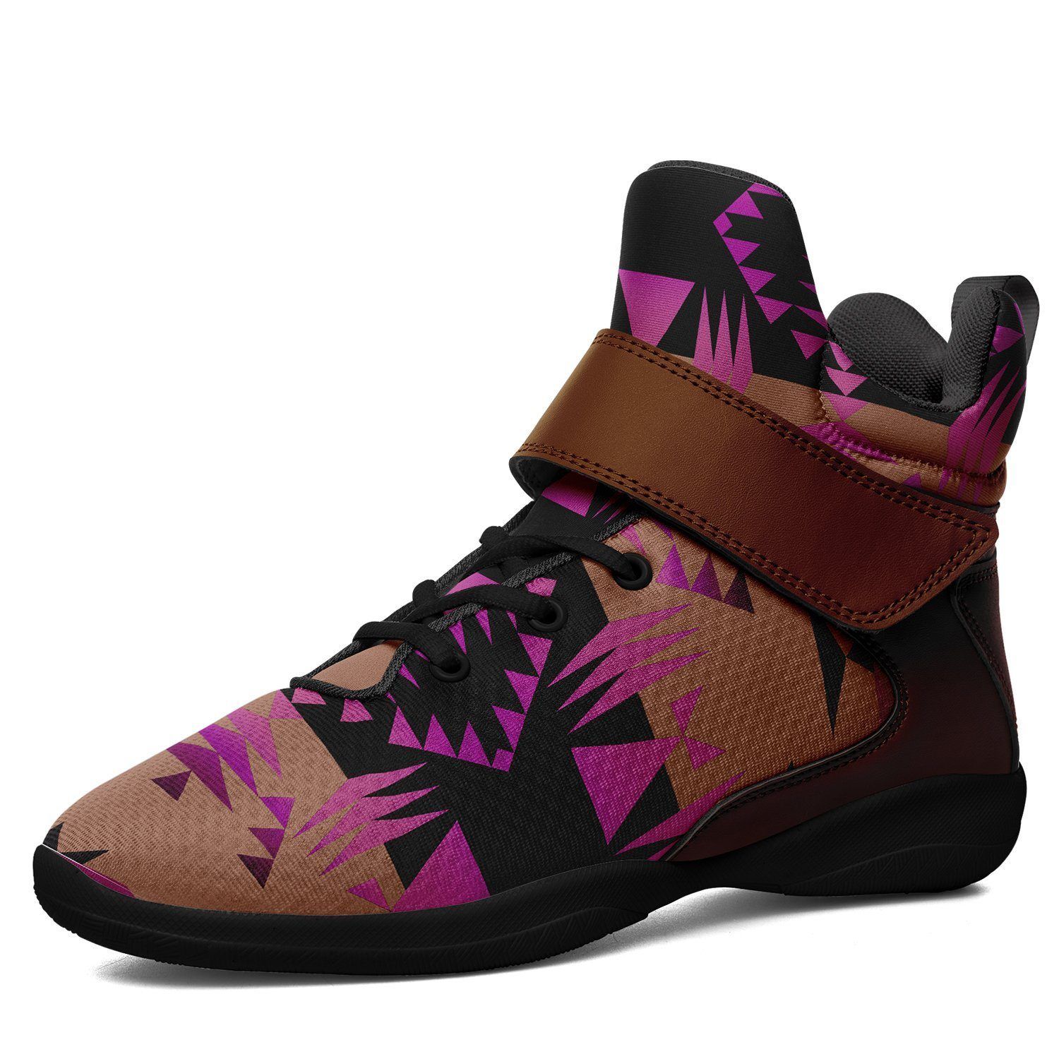 Between the Mountains Berry Ipottaa Basketball / Sport High Top Shoes - Black Sole 49 Dzine US Men 7 / EUR 40 Black Sole with Brown Strap 