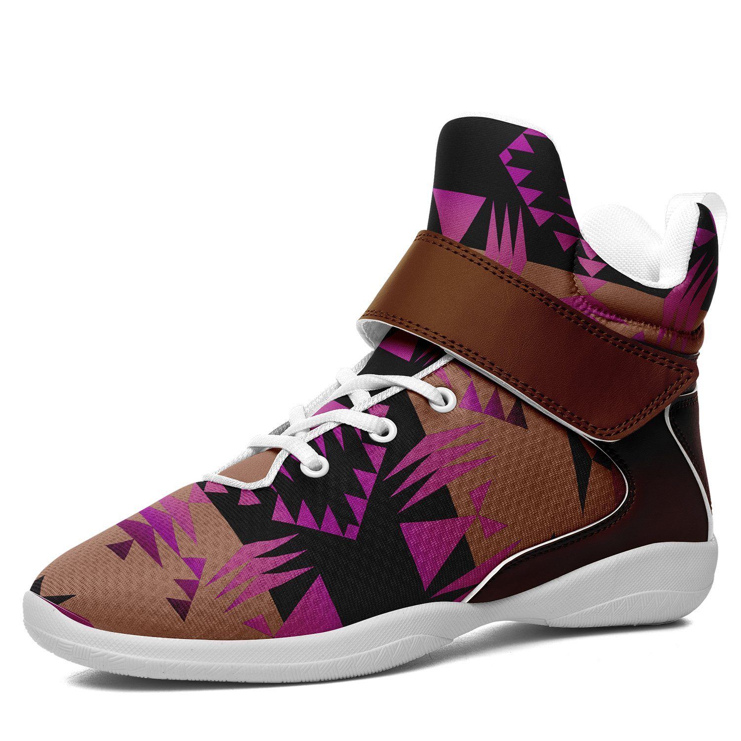 Between the Mountains Berry Ipottaa Basketball / Sport High Top Shoes - White Sole 49 Dzine US Men 7 / EUR 40 White Sole with Brown Strap 