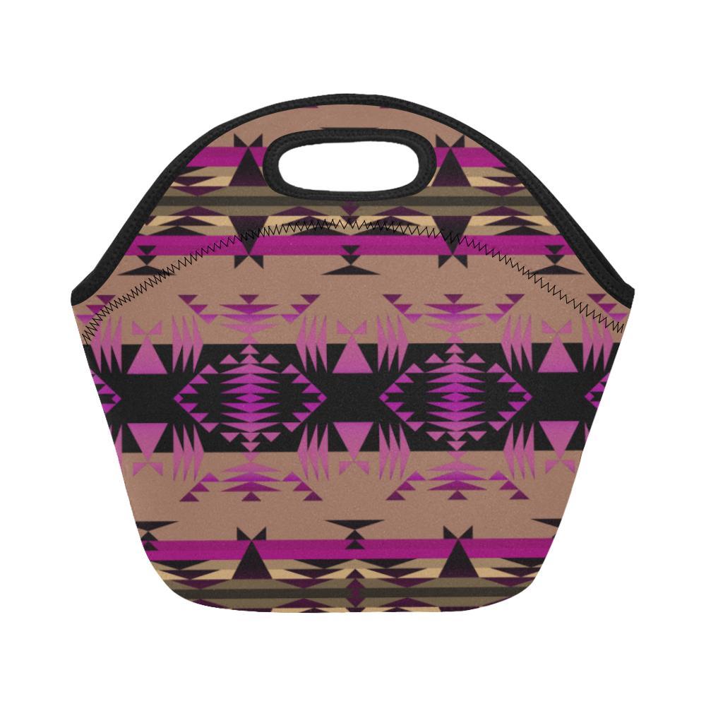 Between the Mountains Berry Neoprene Lunch Bag/Small (Model 1669) Neoprene Lunch Bag/Small (1669) e-joyer 