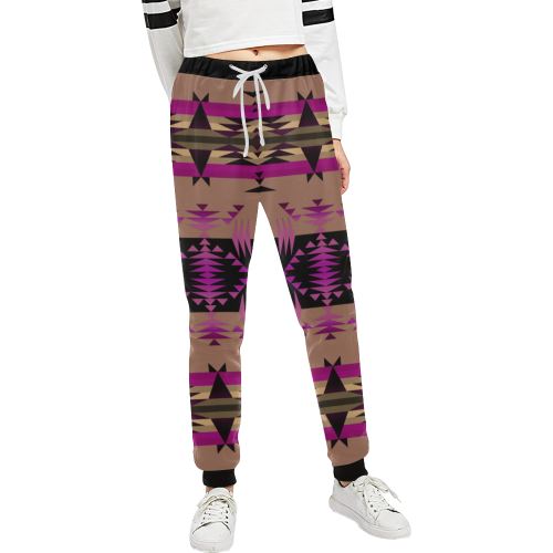 Between the Mountains Berry Women's All Over Print Sweatpants (Model L11) Women's All Over Print Sweatpants (L11) e-joyer 