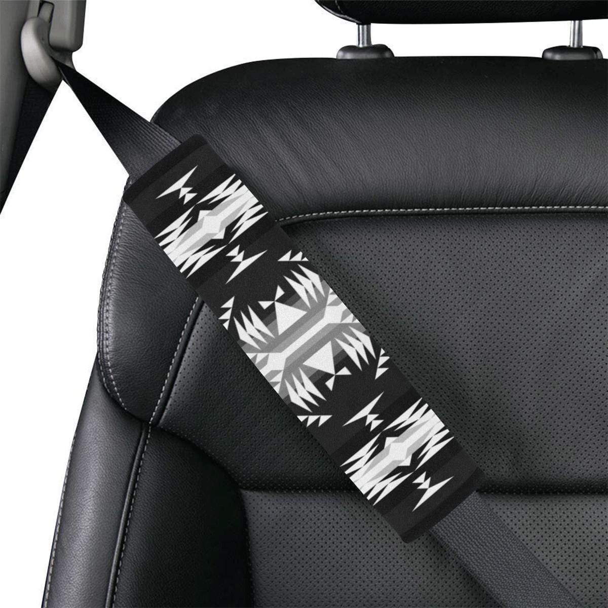 Between the Mountains Black and White Car Seat Belt Cover 7''x12.6'' Car Seat Belt Cover 7''x12.6'' e-joyer 