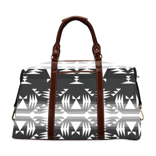 Between the Mountains Black and White Classic Travel Bag (Model 1643) Remake Classic Travel Bags (1643) e-joyer 