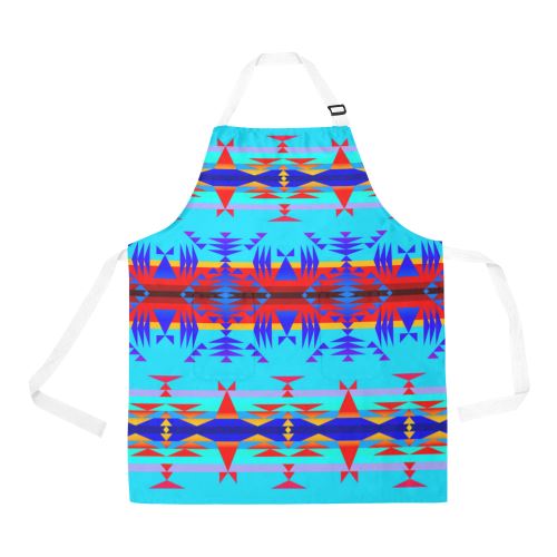 Between the Mountains Blue All Over Print Apron All Over Print Apron e-joyer 