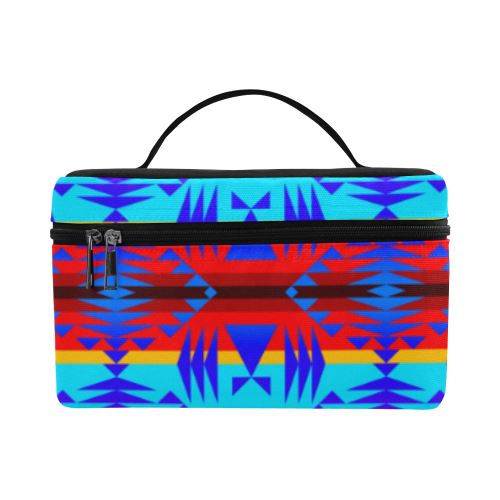 Between the Mountains Blue Cosmetic Bag/Large (Model 1658) Cosmetic Bag e-joyer 