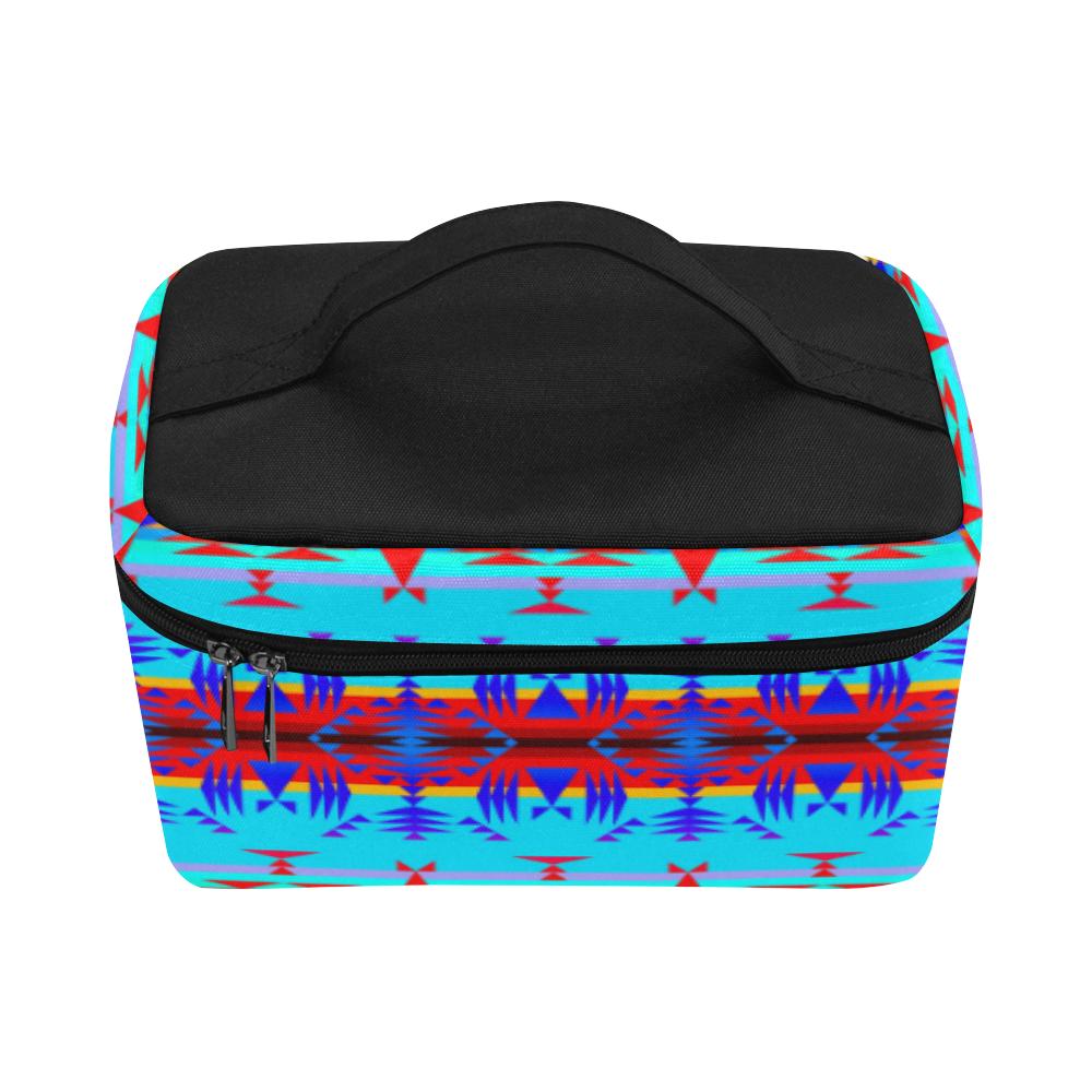 Between the Mountains Blue Cosmetic Bag/Large (Model 1658) Cosmetic Bag e-joyer 