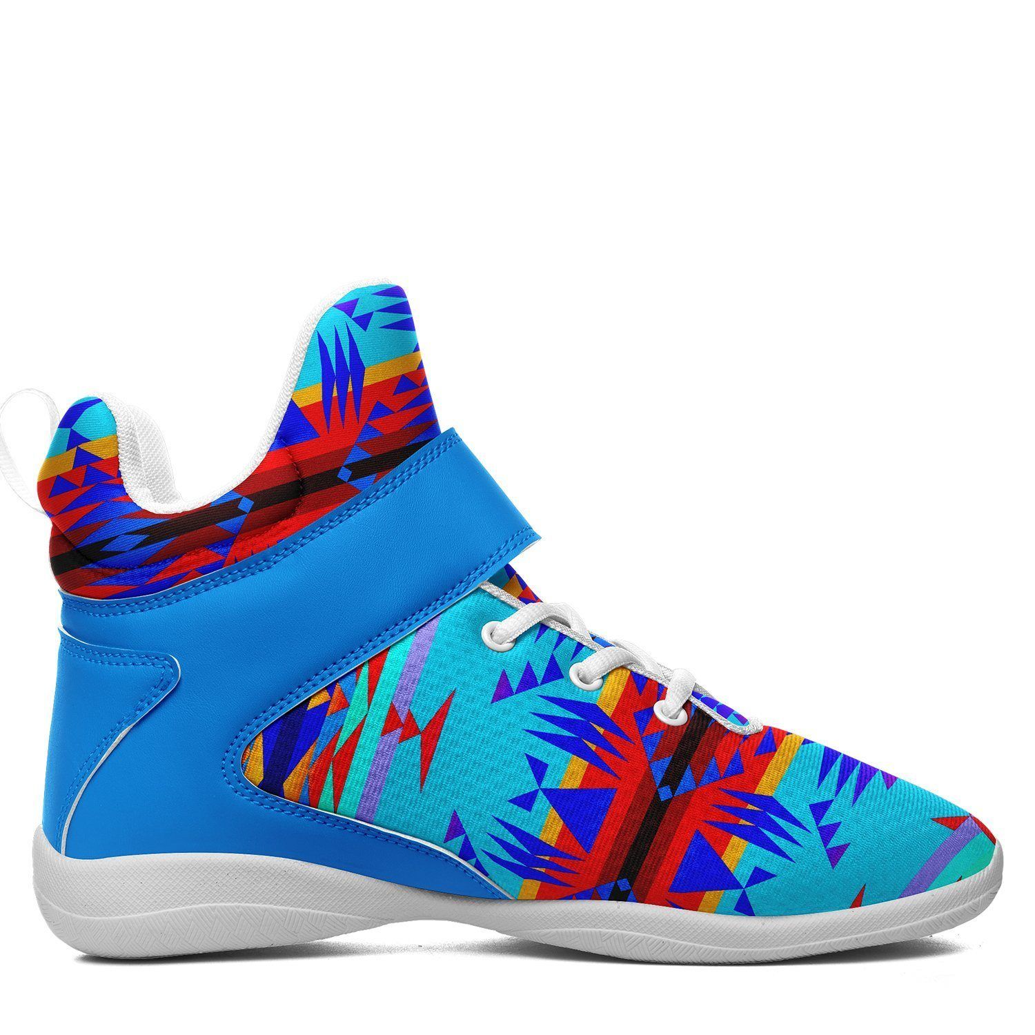 Between the Mountains Blue Ipottaa Basketball / Sport High Top Shoes - White Sole 49 Dzine 