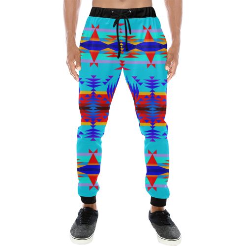 Between the Mountains Blue Men's All Over Print Sweatpants (Model L11) Men's All Over Print Sweatpants (L11) e-joyer 