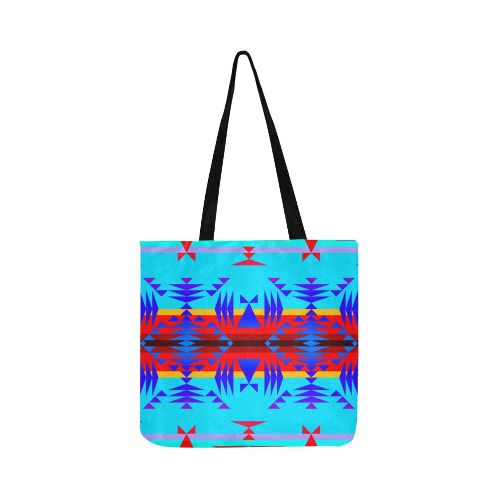 Between the Mountains Blue Reusable Shopping Bag Model 1660 (Two sides) Shopping Tote Bag (1660) e-joyer 