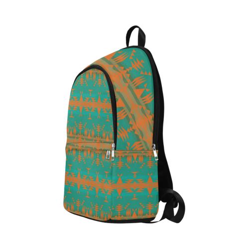 Between the Mountains Deep Lake Orange Fabric Backpack for Adult (Model 1659) Casual Backpack for Adult (1659) e-joyer 