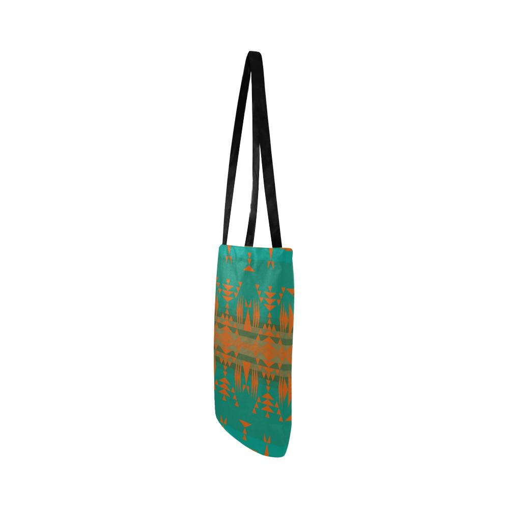 Between the Mountains Deep Lake Orange Reusable Shopping Bag Model 1660 (Two sides) Shopping Tote Bag (1660) e-joyer 