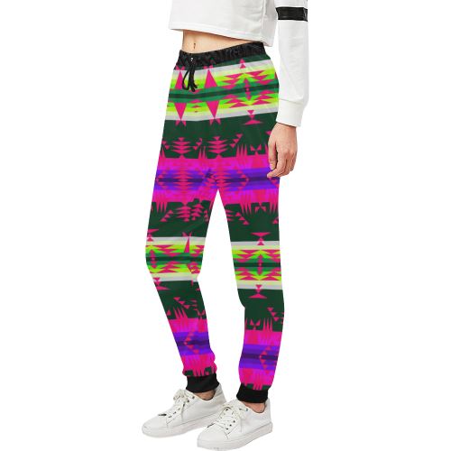 Between the Mountains Deep Lake Sunset Women's All Over Print Sweatpants (Model L11) Women's All Over Print Sweatpants (L11) e-joyer 
