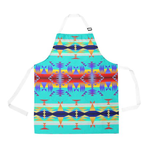 Between the Mountains Fire All Over Print Apron All Over Print Apron e-joyer 