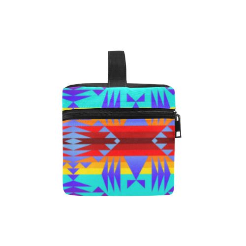 Between the Mountains Fire Cosmetic Bag/Large (Model 1658) Cosmetic Bag e-joyer 