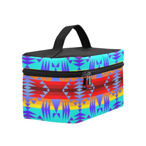 Between the Mountains Fire Cosmetic Bag/Large (Model 1658) Cosmetic Bag e-joyer 