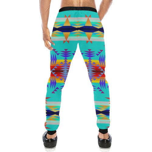 Between the Mountains Fire Men's All Over Print Sweatpants (Model L11) Men's All Over Print Sweatpants (L11) e-joyer 