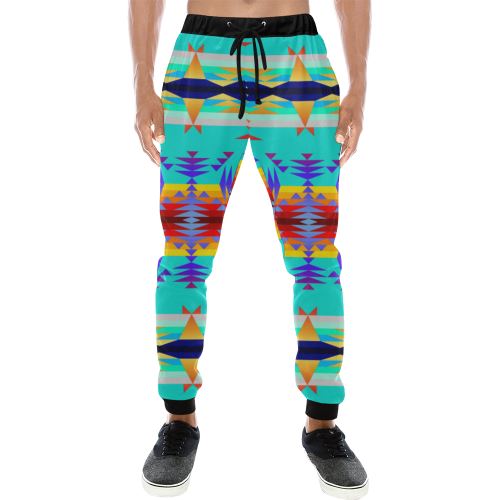 Between the Mountains Fire Men's All Over Print Sweatpants (Model L11) Men's All Over Print Sweatpants (L11) e-joyer 