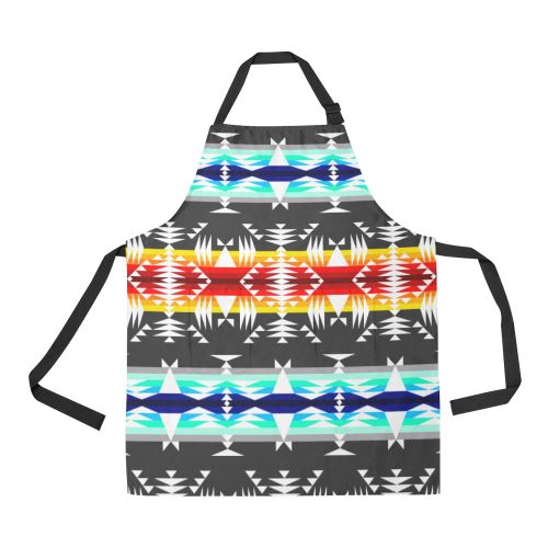 Between the Mountains Gray All Over Print Apron All Over Print Apron e-joyer 