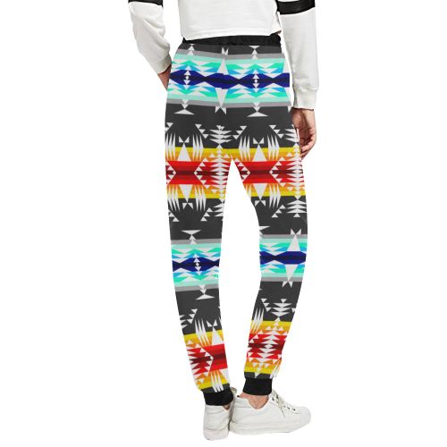 Between the Mountains Gray Women's All Over Print Sweatpants (Model L11) Women's All Over Print Sweatpants (L11) e-joyer 
