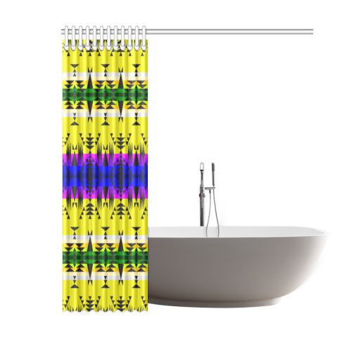 Between the Mountains Greasy Yellow Shower Curtain 60"x72" Shower Curtain 60"x72" e-joyer 