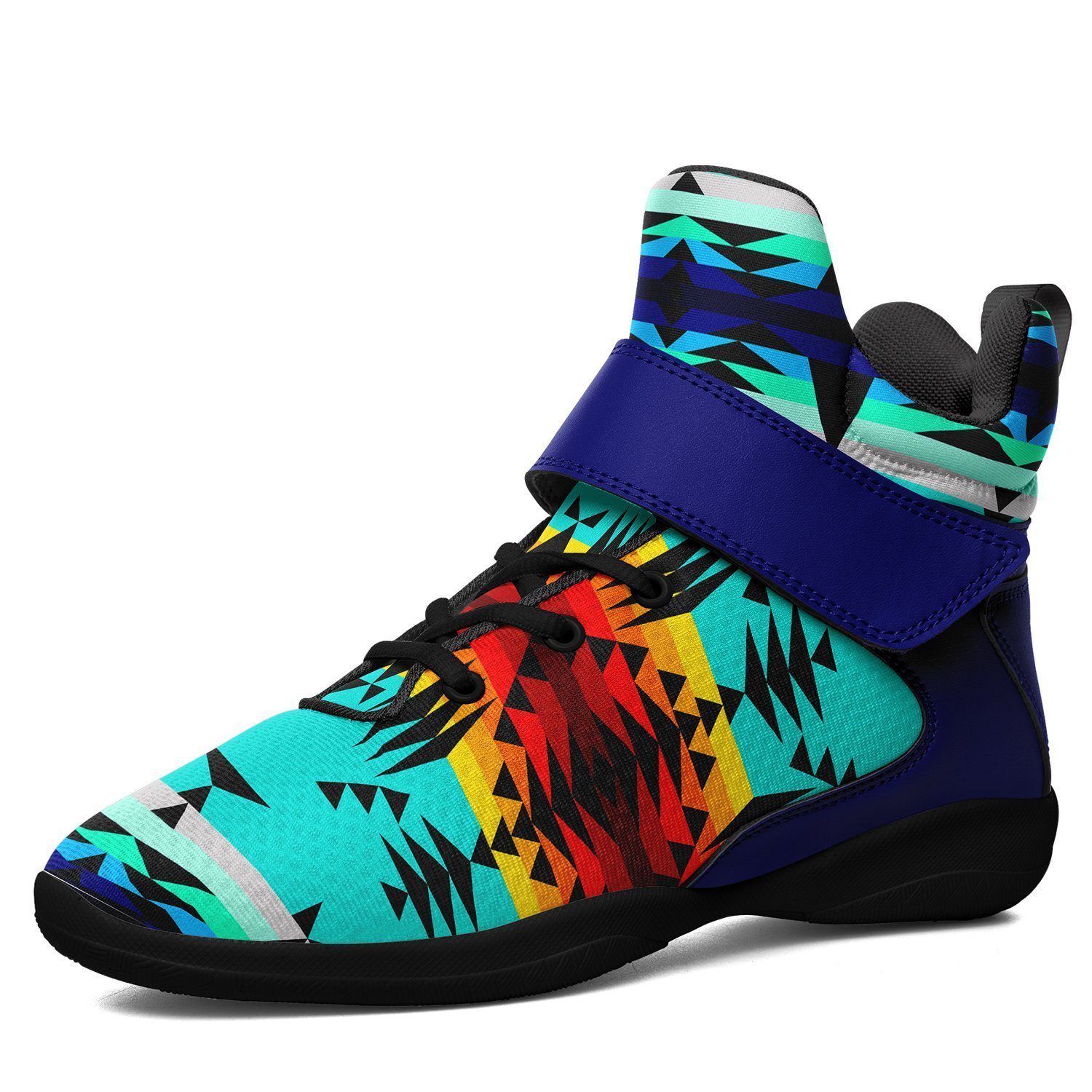 Between the Mountains Ipottaa Basketball / Sport High Top Shoes - Black Sole 49 Dzine US Men 7 / EUR 40 Black Sole with Blue Strap 