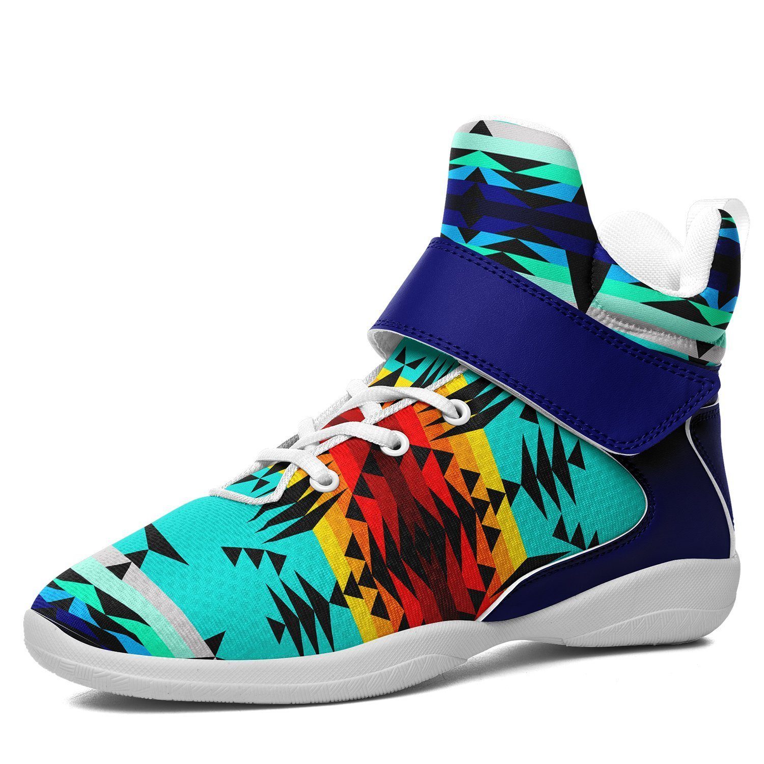 Between the Mountains Ipottaa Basketball / Sport High Top Shoes - White Sole 49 Dzine US Men 7 / EUR 40 White Sole with Blue Strap 