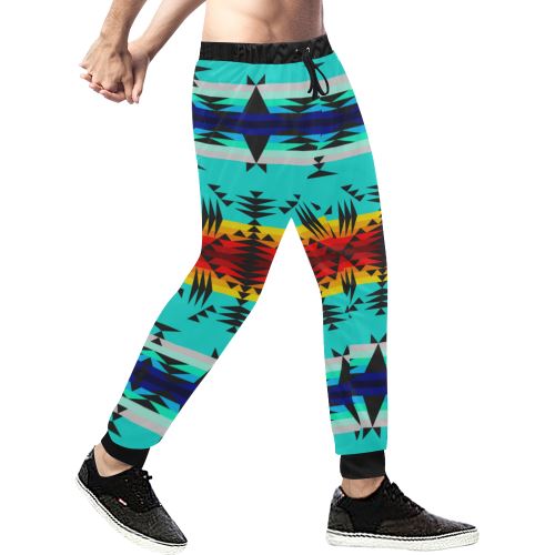 Between the Mountains Men's All Over Print Sweatpants (Model L11) Men's All Over Print Sweatpants (L11) e-joyer 